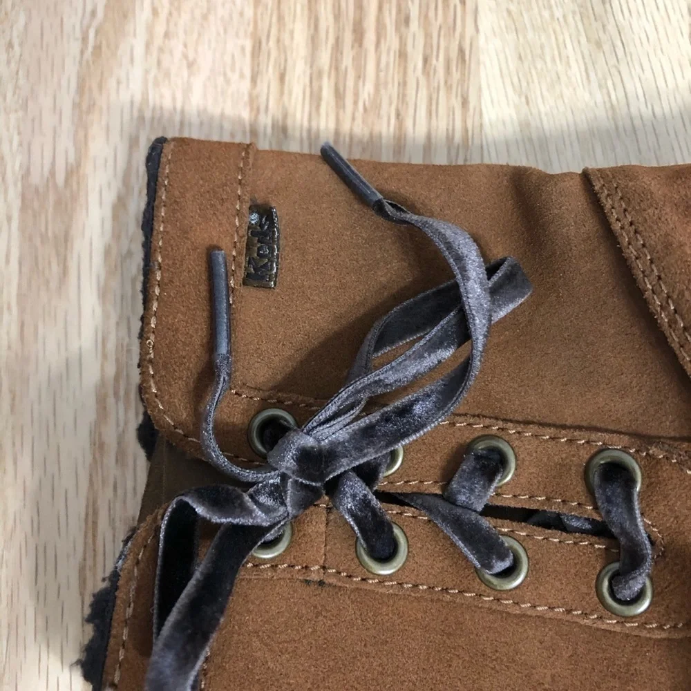 Keds Sunnyside Leather Boots Sz 6 Brown Women’s
